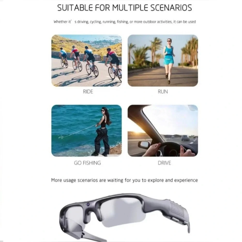 Smart Camera Glasses 1080P HD Wireless Android/IOS with Audio